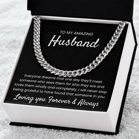 Found That Someone In You - Length Adjustable Cuban Link Chain For Husband