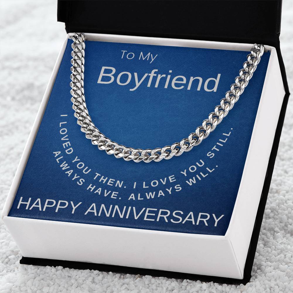 Boyfriend Anniversary Gift - Cuban Link Chain Men's Necklace