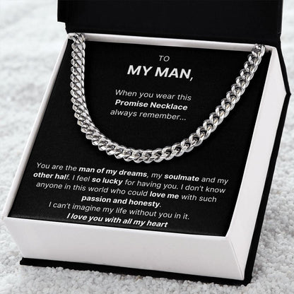 Promise Necklace - Cuban Link Chain For Husband / Boyfriend