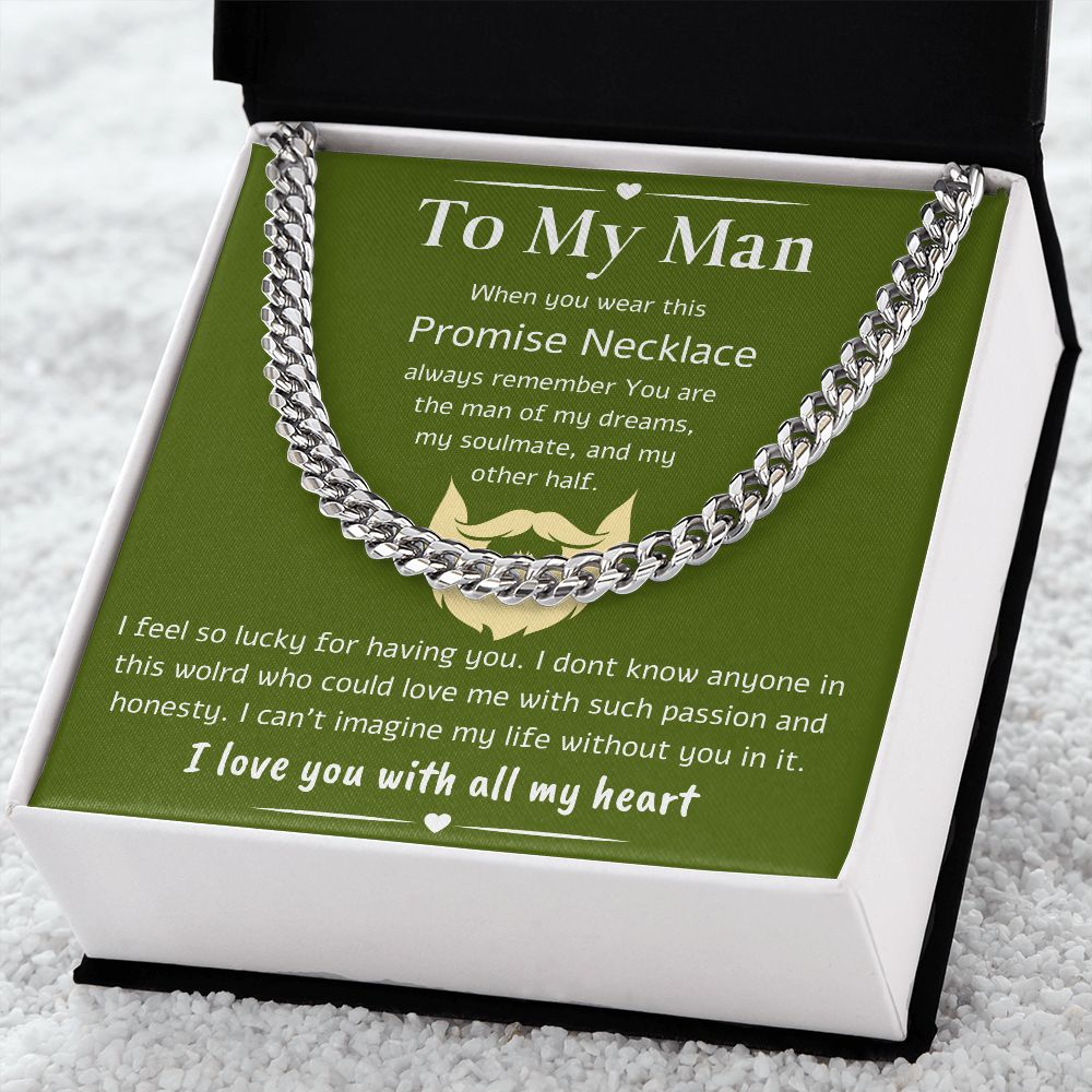 A Cuban Link Chain Necklace Gift For Your Man