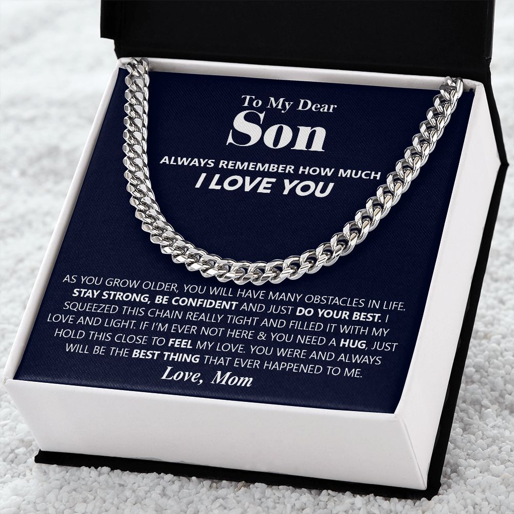 Gift For Son | Stay Strong | Cuban Link Chain