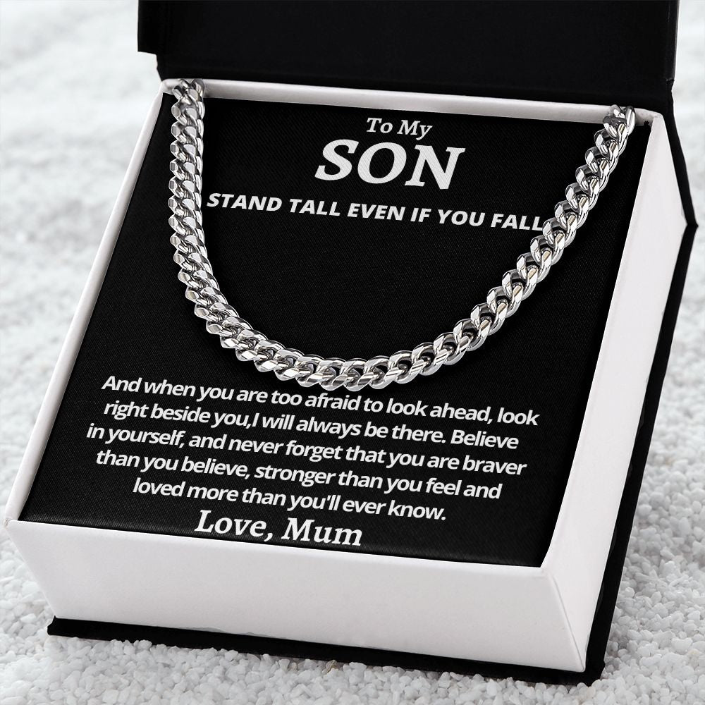 Cuban Link Chain (Stainless Steel) For My Son Gift For Mom, necklace For Wife, Gift For Mother's Day