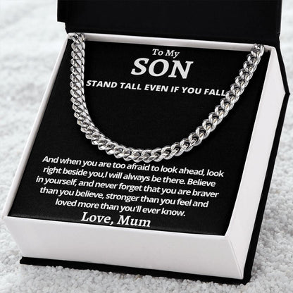 Cuban Link Chain (Stainless Steel) For My Son Gift For Mom, necklace For Wife, Gift For Mother's Day