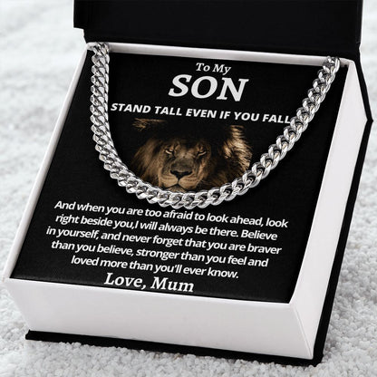 Cuban Link Chain (Stainless Steel) Gift For Son Gift For Mom, necklace For Wife, Gift For Mother's Day