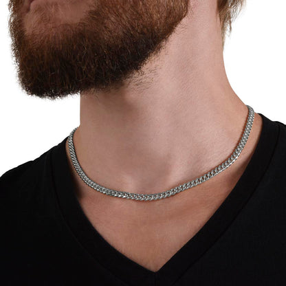 To The World's Best Dad Cuban Link Chain | Thank you for always being there for me - Father's Day, Birthday Christmas Gift from Daughter - Your Little Girl