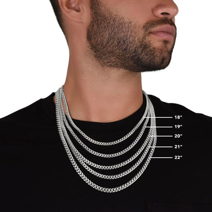 To My Great Grandson - Great Heart Love, Grandpa - Cuban Link Chain Necklace