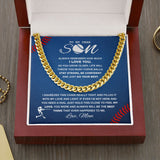 My Dear Baseball Son - Cuban Link Necklace, Cuban Link Chain