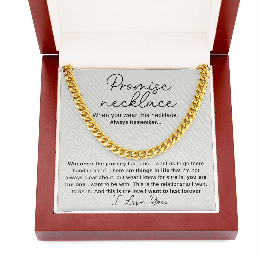 Promise Necklace Cuban link chain