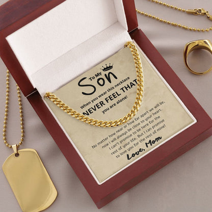 A Beautiful Cuban Link Chain Necklace Gift From Mon For Son
