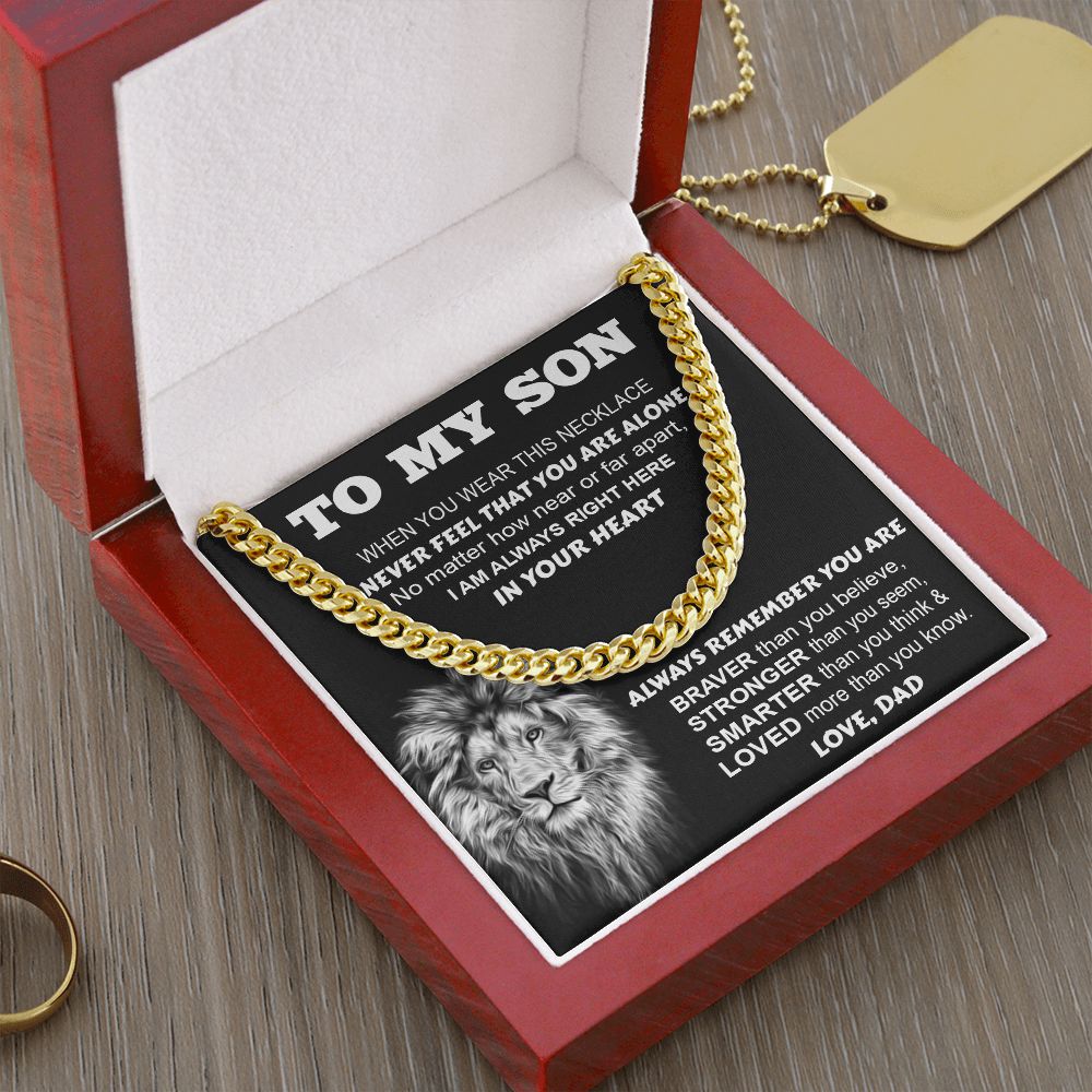 To My Son | Always In Your Heart | Cuban Link Chain For Son