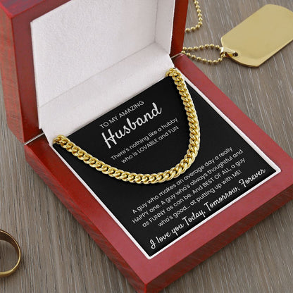 Lovable And Fun - Length Adjustable Cuban Link Chain For Husband