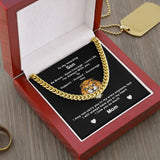 To My Son From Mom I Be Brave Have Love Life I Cuban Link Chain Necklace