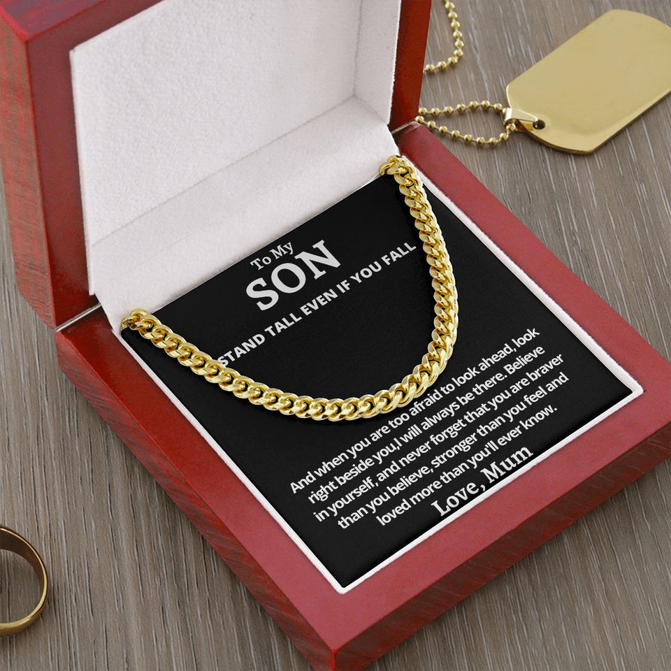 Cuban Link Chain (Stainless Steel) For My Son Gift For Mom, necklace For Wife, Gift For Mother's Day