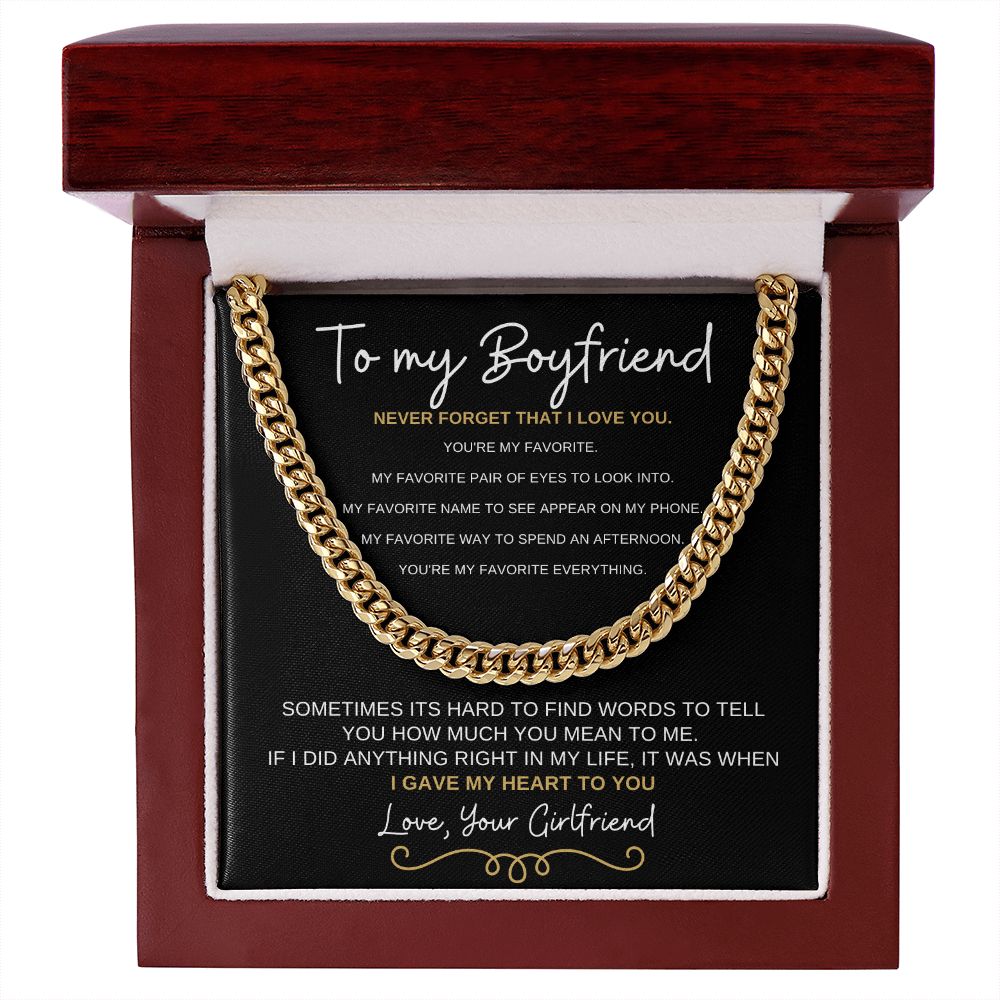 Boyfriend Cuban Necklace