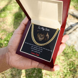 To My Son From Dad Cuban Necklace Gift For Mom, necklace For Wife, Gift For Mother's Day