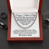Necklace for Dad Our World Father's Day Necklace, Birthday Gift, Father's Day Gift, Necklace for Father, Cuban Link Chain Necklace