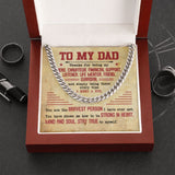 To My Dad Thanks For Being My Hero Cuban Link Chain