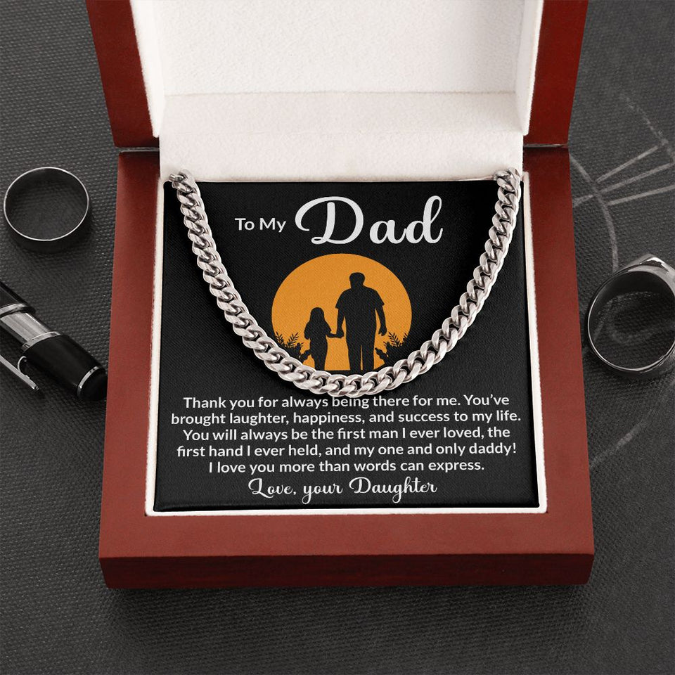 To My Dad My One And Only Cuban Link Chain Necklace for Men