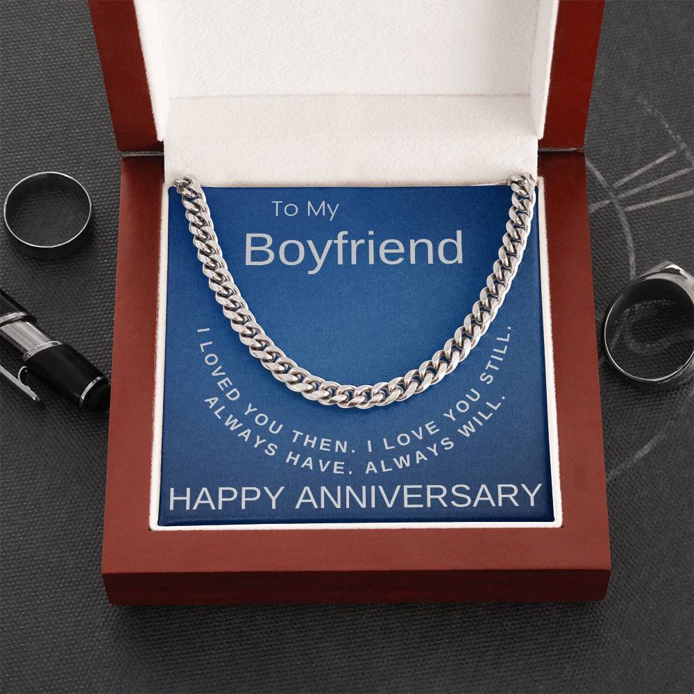 Boyfriend Anniversary Gift - Cuban Link Chain Men's Necklace