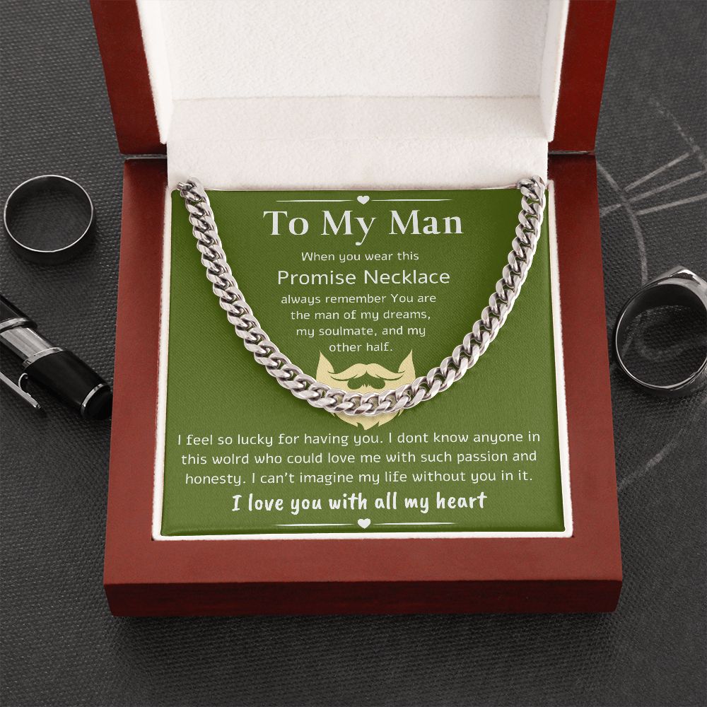 A Cuban Link Chain Necklace Gift For Your Man