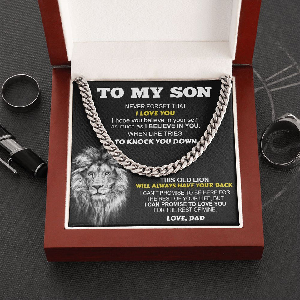 To My Son | I Believe In You | Cuban Link Chain Gift From Dad