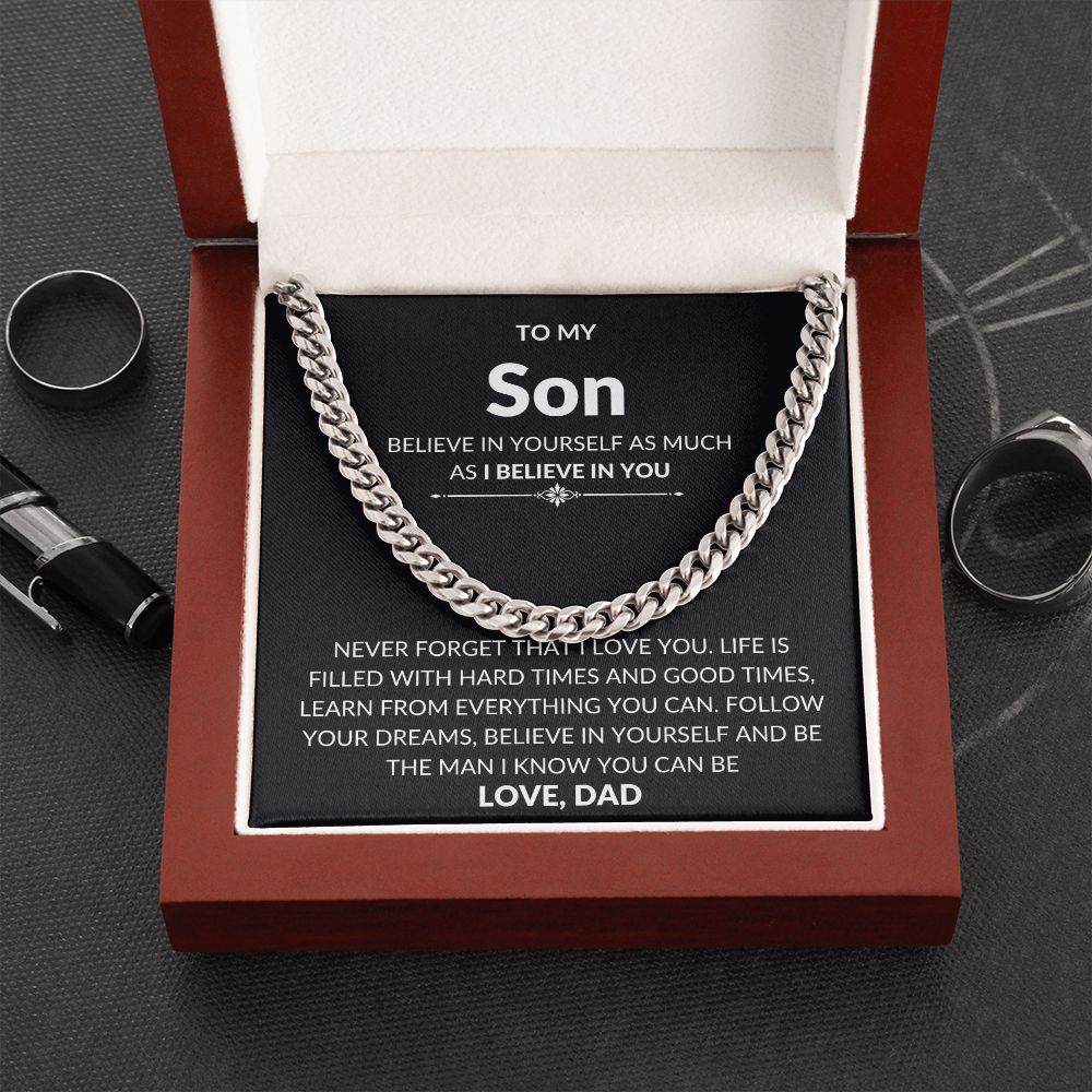 Believe in Yourself- Son Cuban link necklace