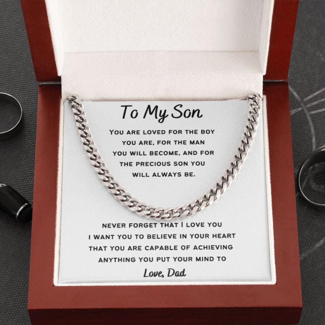 Cuban Link Chain For My Son, Love Dad Gift For Mom, necklace For Wife, Gift For Mother's Day
