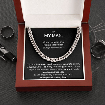 Promise Necklace - Cuban Link Chain For Husband / Boyfriend