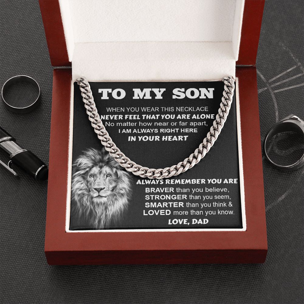 To My Son | Always In Your Heart | Cuban Link Chain For Son