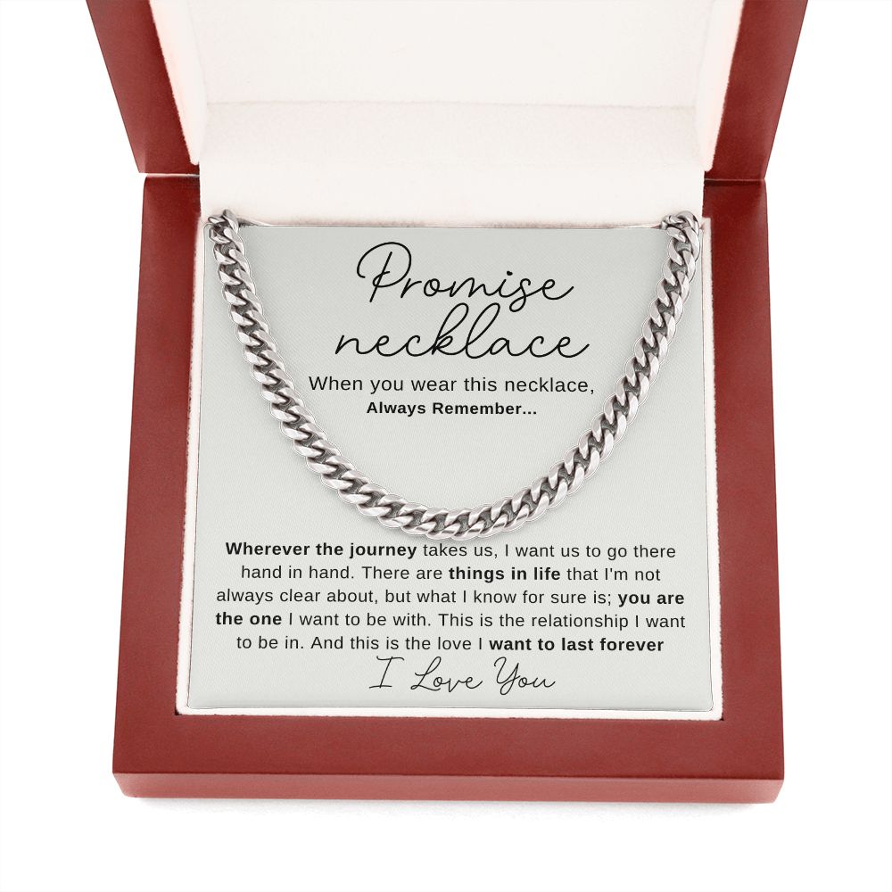 Promise Necklace Cuban link chain
