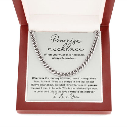 Promise Necklace Cuban link chain