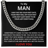 To My Man Cuban Link Chain (Stainless Steel) Gift For Mom, necklace For Wife, Gift For Mother's Day