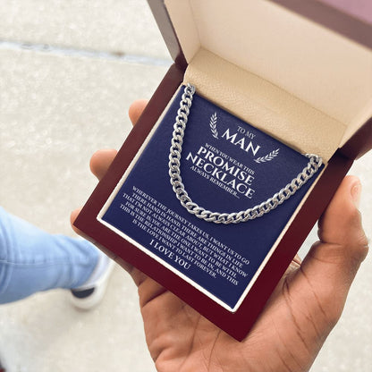 Man The Journey Takes Us, Cuban Link Chain, Romantic Gift for Your Man