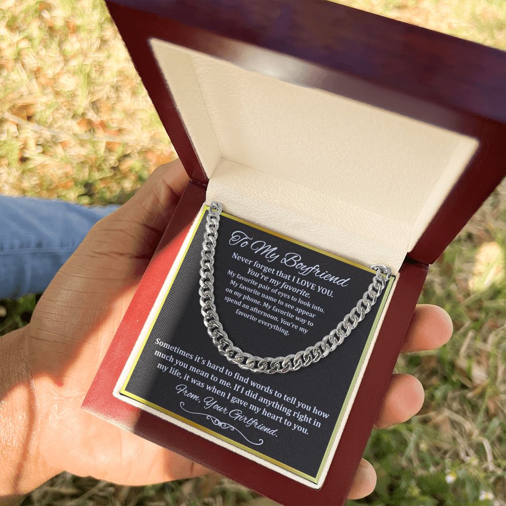 Your Special Gift To Him Cuban Link Chain (Boyfriend) Gift For Mom, necklace For Wife, Gift For Mother's Day