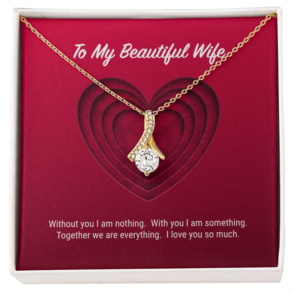To My Beautiful Wife Alluring Beauty Necklace