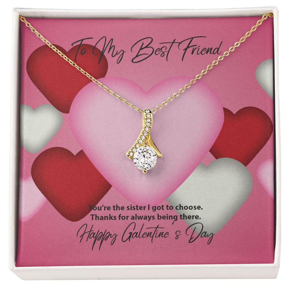 To My Best Friend Galentine's Day Alluring Beauty Necklace