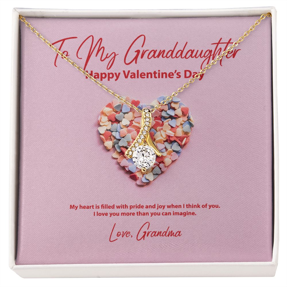 To My Granddaughter from Grandma Valentine's Day Alluring Beauty Necklace