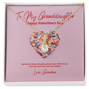To My Granddaughter from Grandma Valentine's Day Alluring Beauty Necklace