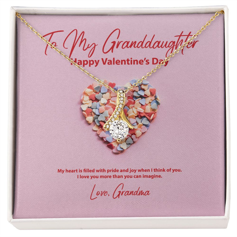 To My Granddaughter from Grandma Valentine's Day Alluring Beauty Necklace