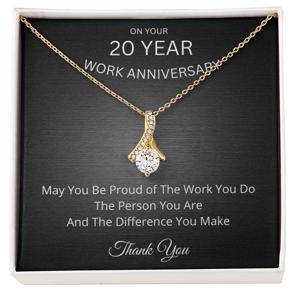 20 year Work Anniversary Gift Alluring Beauty Necklace