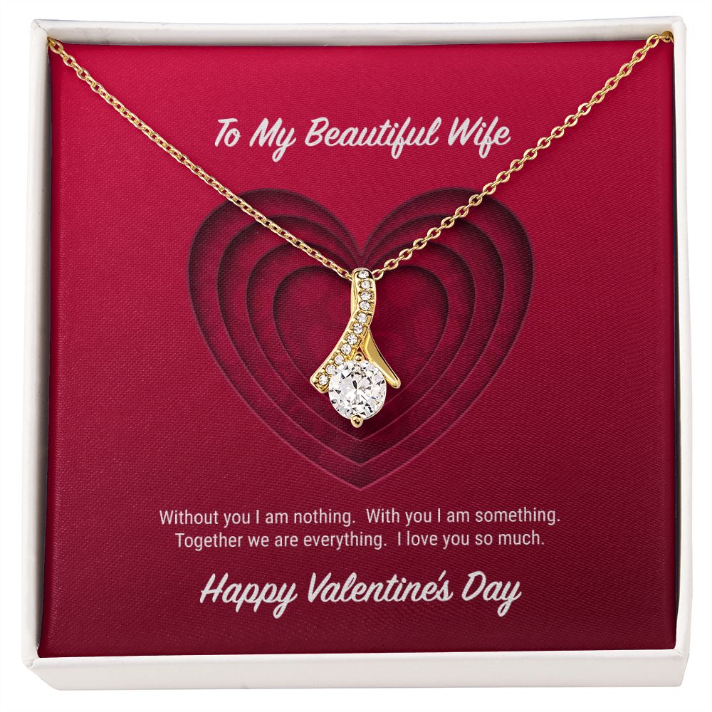 To My Beautiful Wife Valentine's Day Alluring Beauty Necklace