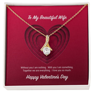 To My Beautiful Wife Valentine's Day Alluring Beauty Necklace