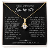 To My Wonderful Soulmate necklace, Two Wishes - Alluring Beauty Necklace For Soulmate