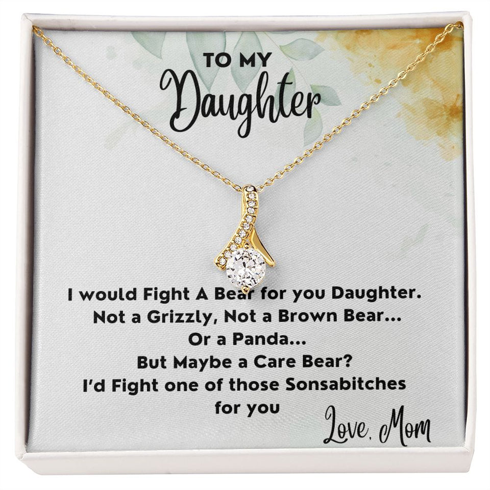 Fight A Bear For You - Alluring Beauty Necklace For Daughter