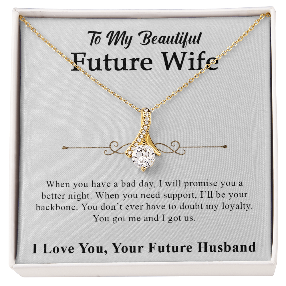 To My Beautiful Future Wife Necklace - I Love You, Your Future Husband, Best Gift for Her, Necklace for Her, Alluring Beauty Necklace