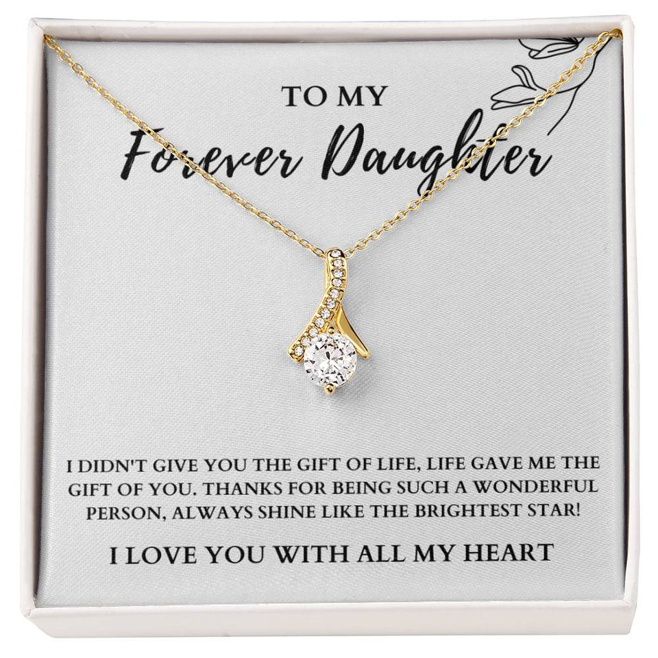 To My Forever Daughter - Shine Like The Brightest Star - Alluring Beauty Necklace