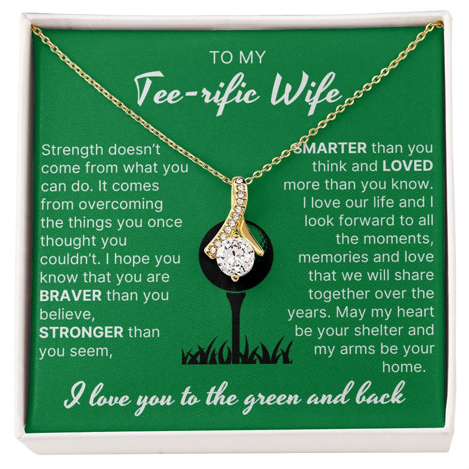 You Are Braver Than You Believe - Alluring Beauty Necklace For Golfer Wife