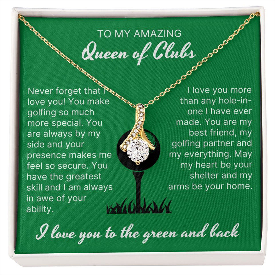 Your Presence Makes Me Secure - Alluring Beauty Necklace For Lady Golfer