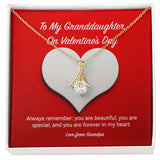 To My Granddaughter from Grandpa Valentine's Day Alluring Beauty Necklace