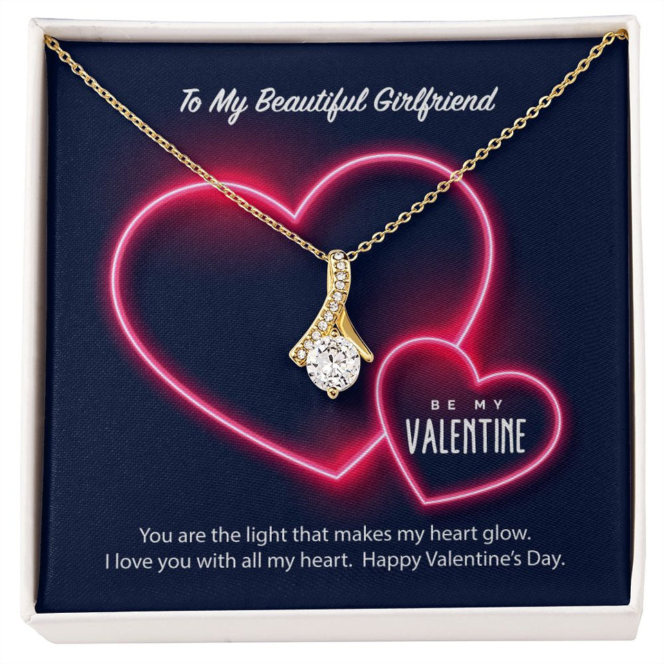 To My Girlfriend Be My Valentine Alluring Beauty Necklace